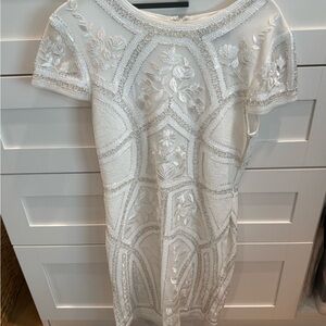 Elegant White Embroidered Dress